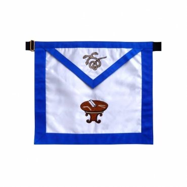 22ND DEGREE SCOTTISH RITE APRON WHITE BLUE KNIGHT ROYAL AXE