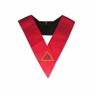90th Degree Memphis Misraim French Regulation Collar Hand Embroidery