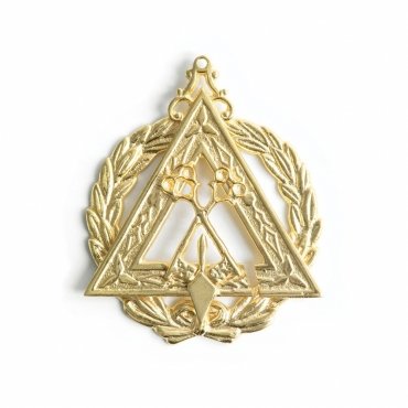 Grand Treasurer Royal & Select Masters Officer Collar Jewel - Gold Plated