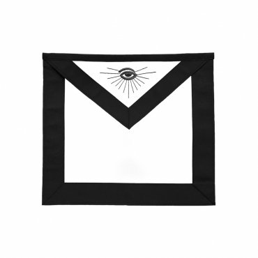 MASTER MASON BLUE LODGE FUNERAL APRON HAND EMBROIDERED WITH SILK THREADS