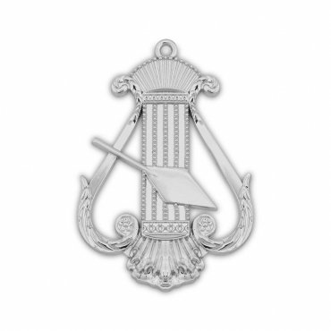 Organist Royal & Select Masters Officer Collar Jewel - Silver Plated