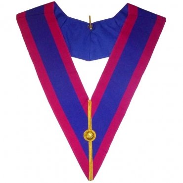 Grand Officers Mark English Regulation Officer Collar Purple & Blue Moire