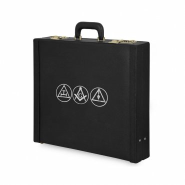 York Rite Apron Case - Silver Emblem Hand Embroidery Various Sizes & Materials
