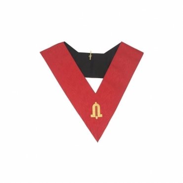 Junior Warden 18th Degree Scottish Rite Collar Red Moire