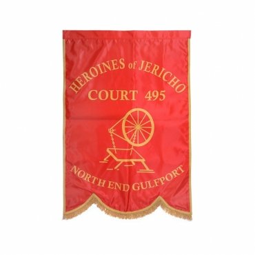 Heroines of Jericho Banner - Printed With Gold Braid & Fringe