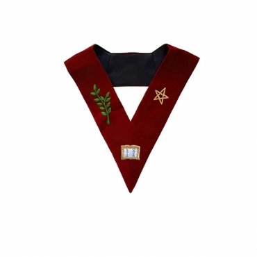 Orator Scottish Rite Officer Collar Maroon Velvet