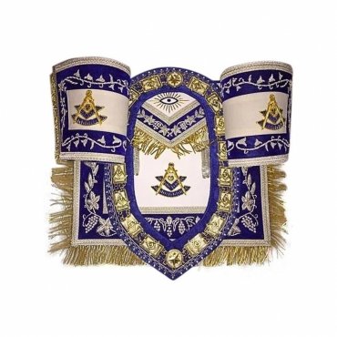 Past Master Blue Lodge Regalia Set - Royal Blue & Gold