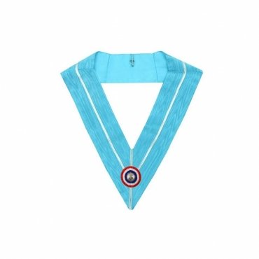 Past Master Emulation Rite English Regulation Collar Turquoise Moire