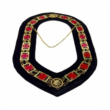 Knights Templar Commandery Chain Collar Gold Plated