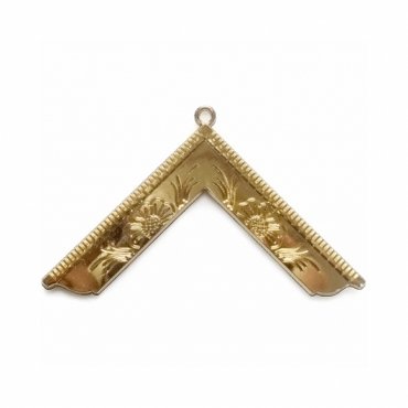 Worshipful Master Blue Lodge Officer Collar Jewel - Gold Metal