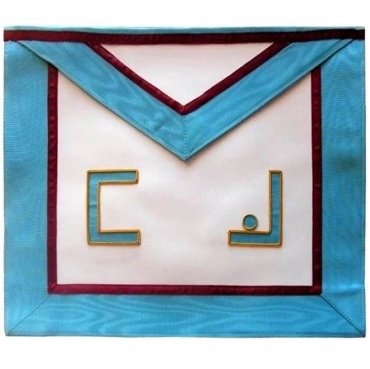 MASTER MASON MEMPHIS MISRAIM FRENCH REGULATION APRON THIN MAROON LINING