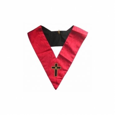 18th Degree Scottish Rite Collar Pink Moire Latin Cross