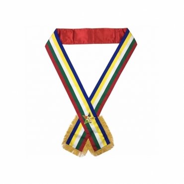 OES Sash - Five Color Moire Ribbon