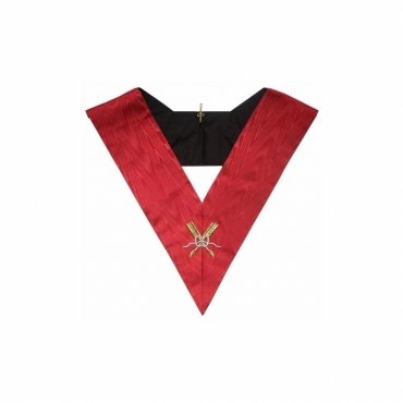 Secretary 18th Degree Scottish Rite Collar Red Moire