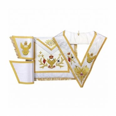 33rd Degree Scottish Rite Regalia Set - WINGS UP All Countries Flags Hand Embroidered