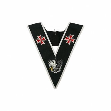 30th Degree Scottish Rite Collar Templar Cross & Bicephalic Eagle