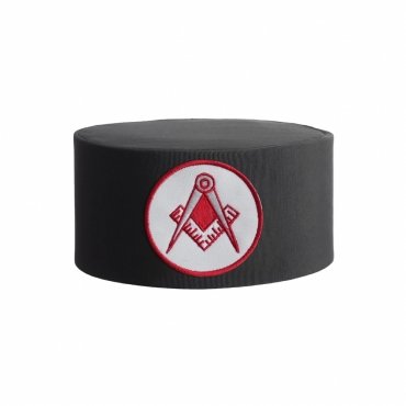 MASTER MASON BLUE LODGE CROWN CAP WHITE & RED EMBLEM
