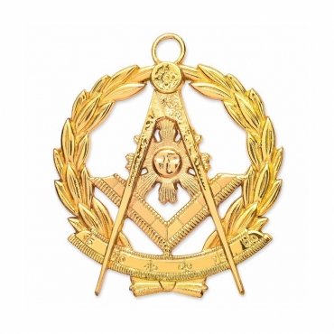 Grand Past Master Blue Lodge Collar Jewel - Gold Metal