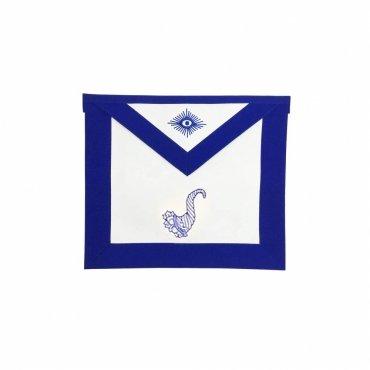 SENIOR STEWARD BLUE LODGE OFFICER APRON ROYAL BLUE