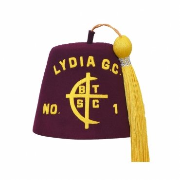 The Council of Crusaders PHA Fez Hat Maroon With Gold Tassel