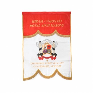 Royal Arch Chapter Banner - Printed With Gold Braid & Fringe