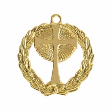Grand Commander Knights Templar Commandery Officer Collar Jewel - Gold Plated