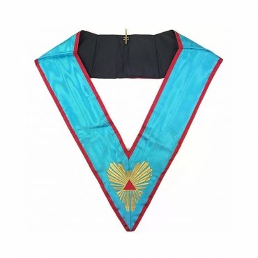 Officer Memphis Misraim French Regulation Collar Sky Blue Moire