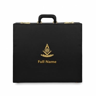 Past Master Blue Lodge California Regulation Apron Case - Hand Embroidery Personalization Various Si