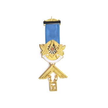 Past Master Craft English Regulation Breast Jewel - Gold Plated 