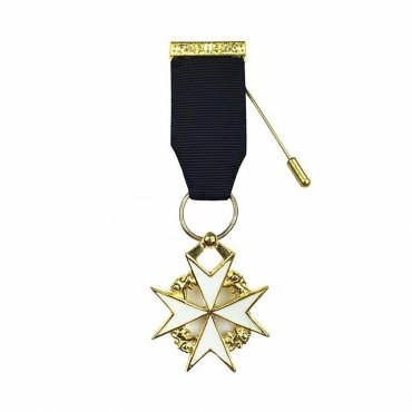 Order of Malta Commandery Breast Jewel - Gold Plated
