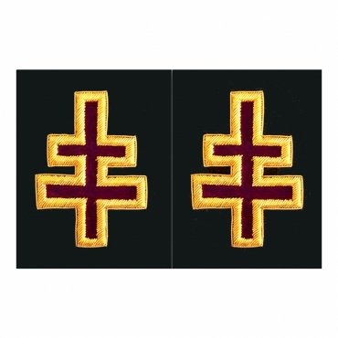 Officer of Encampment Knights Templar Commandery Frock Coat Sleeve Patch - Bullion Embroidery