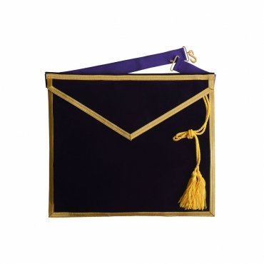 PATRON OES APRON PURPLE VELVET HAND EMBROIDERYz