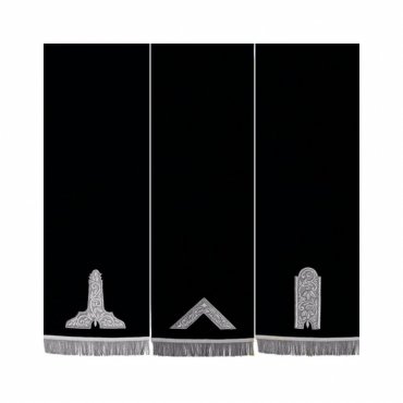 Officers Blue Lodge Pedestal Cover - Silver Bullion Threads
