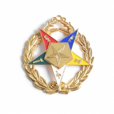 Grand Associate Patron OES Officer Collar Jewel - Gold Plated