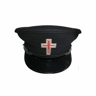 Sir Knight Knights Templar Commandery Fatigue Cap Black Silver