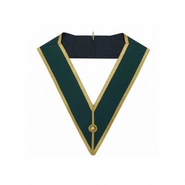 Grand Council Allied Masonic Degrees Collar Green with Gold Braid