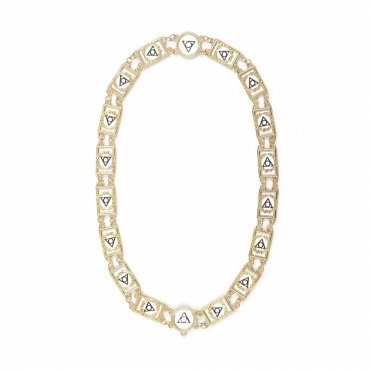 LOCOP PHA Chain Collar Gold & White With Wreath